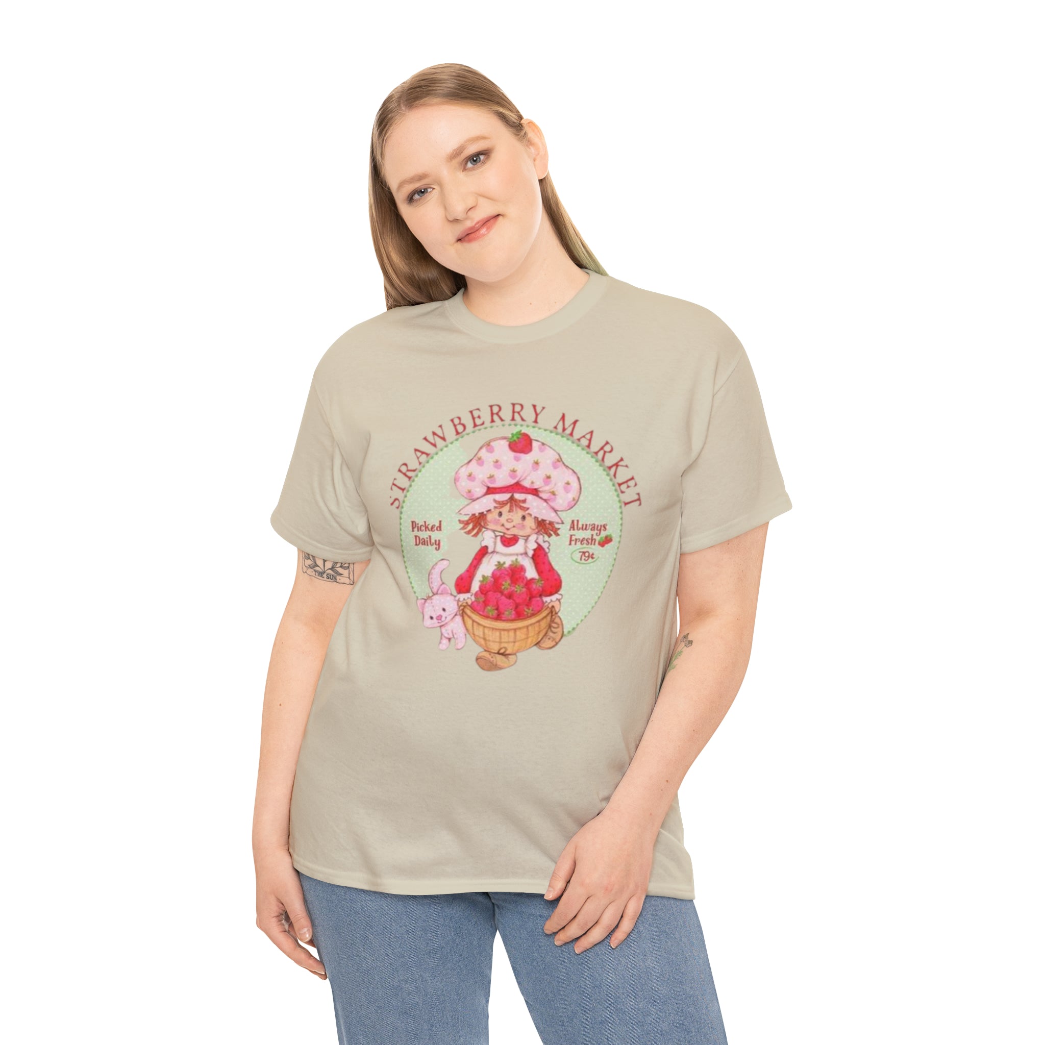 Strawberry Shortcake-  Unisex Heavy Cotton T-Shirt - Creations by Chris and Carlos